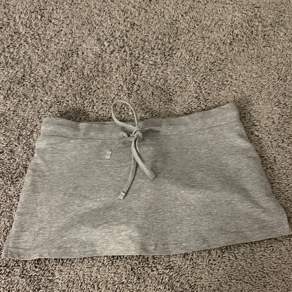 Edikted Light Gray Drawstring Mini Skirt
